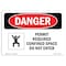 Signmission OSHA, Permit Required Confined Space Do Not Enter, 10in X 7in Rigid Plastic, OS-DS-P-710-L-1518 OS-DS-P-710-L-1518 - alternate 1